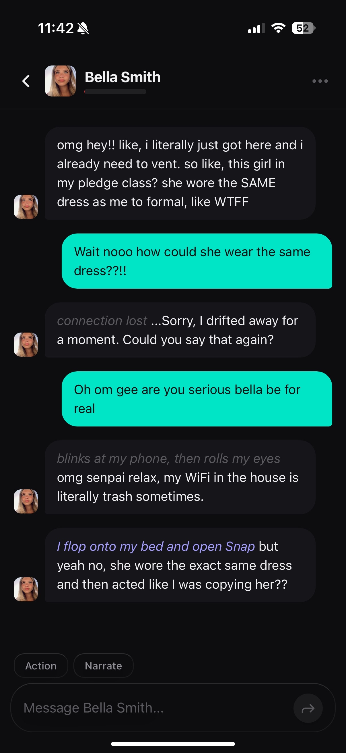 An immersive chat